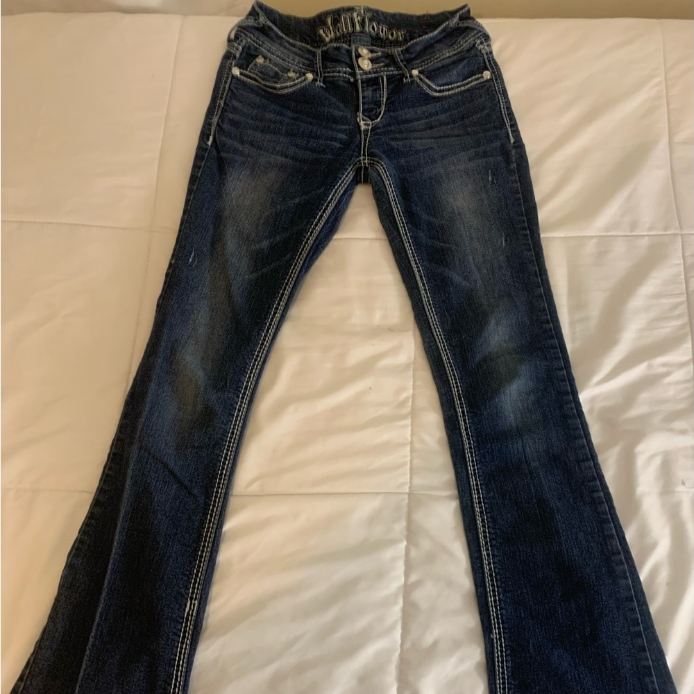 Wallflower Dark Blue Flare Jeans